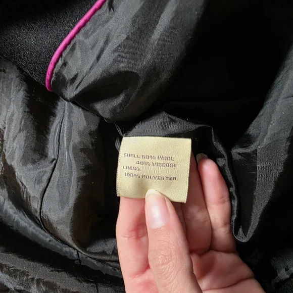 American Rag Cie double breasted button down wool blend trench coat - Picture 4 of 7